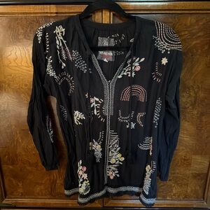 Johnny Was Pete & Greta Blouse Sz XS